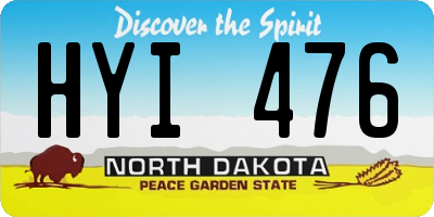 ND license plate HYI476