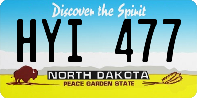 ND license plate HYI477