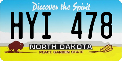 ND license plate HYI478