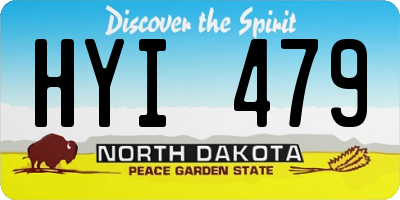 ND license plate HYI479