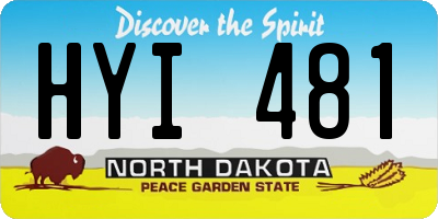 ND license plate HYI481