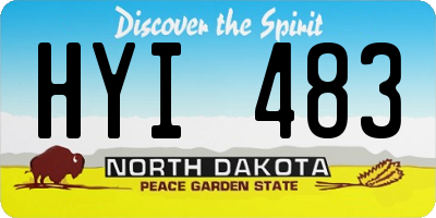 ND license plate HYI483