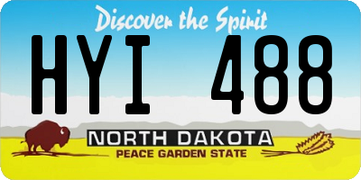 ND license plate HYI488