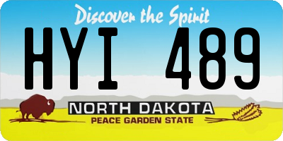 ND license plate HYI489