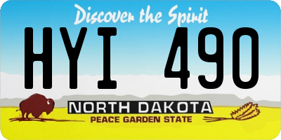 ND license plate HYI490