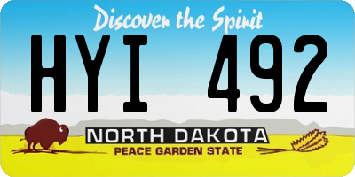 ND license plate HYI492