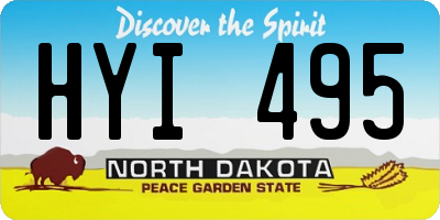 ND license plate HYI495