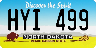 ND license plate HYI499