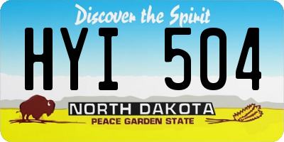 ND license plate HYI504