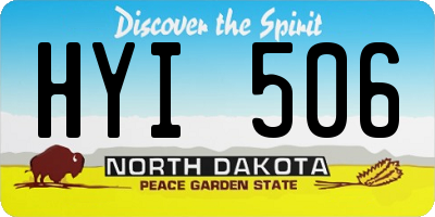 ND license plate HYI506