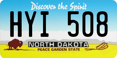 ND license plate HYI508