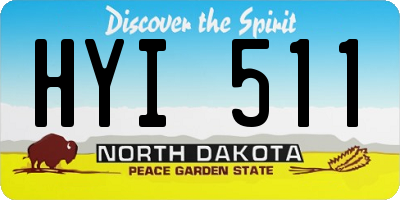 ND license plate HYI511