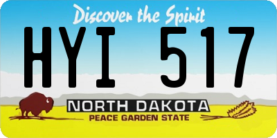 ND license plate HYI517