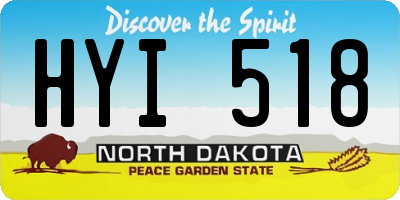 ND license plate HYI518
