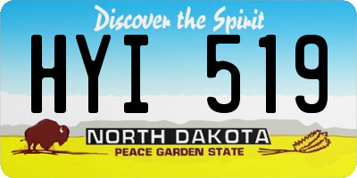 ND license plate HYI519