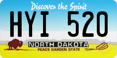 ND license plate HYI520