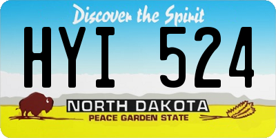 ND license plate HYI524