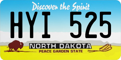 ND license plate HYI525