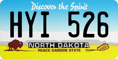 ND license plate HYI526