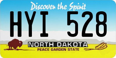 ND license plate HYI528