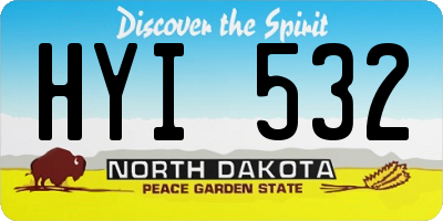 ND license plate HYI532