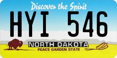 ND license plate HYI546