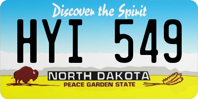 ND license plate HYI549