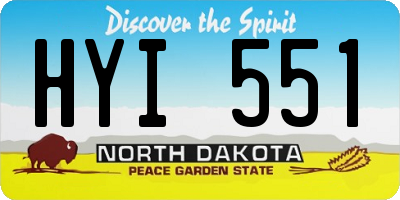 ND license plate HYI551