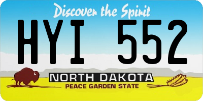 ND license plate HYI552