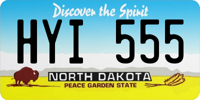 ND license plate HYI555