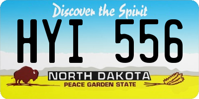 ND license plate HYI556