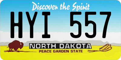 ND license plate HYI557