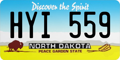 ND license plate HYI559