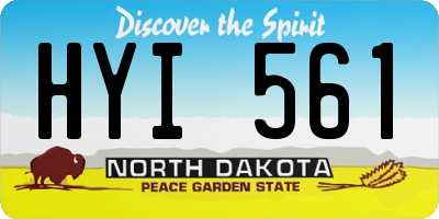 ND license plate HYI561
