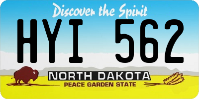 ND license plate HYI562