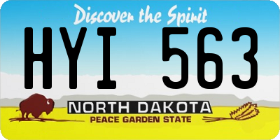ND license plate HYI563