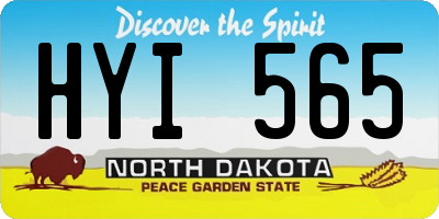 ND license plate HYI565