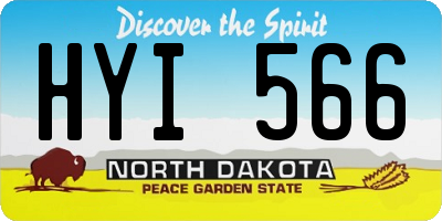 ND license plate HYI566