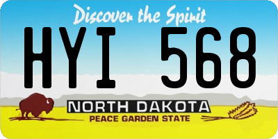 ND license plate HYI568