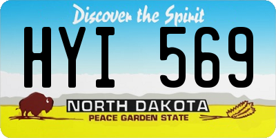 ND license plate HYI569