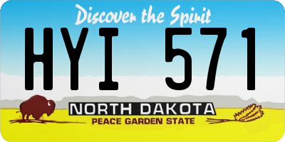 ND license plate HYI571
