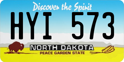 ND license plate HYI573