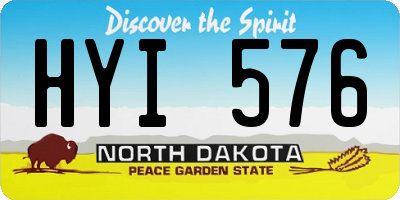 ND license plate HYI576