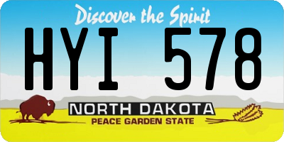 ND license plate HYI578