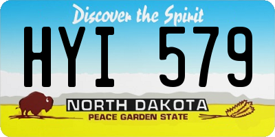 ND license plate HYI579