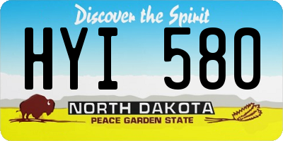ND license plate HYI580