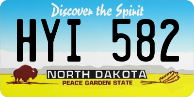 ND license plate HYI582