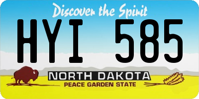 ND license plate HYI585