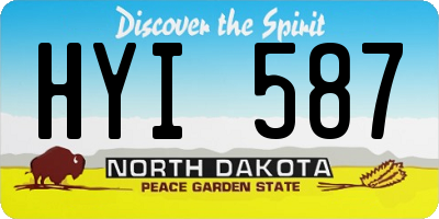 ND license plate HYI587