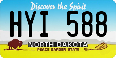 ND license plate HYI588